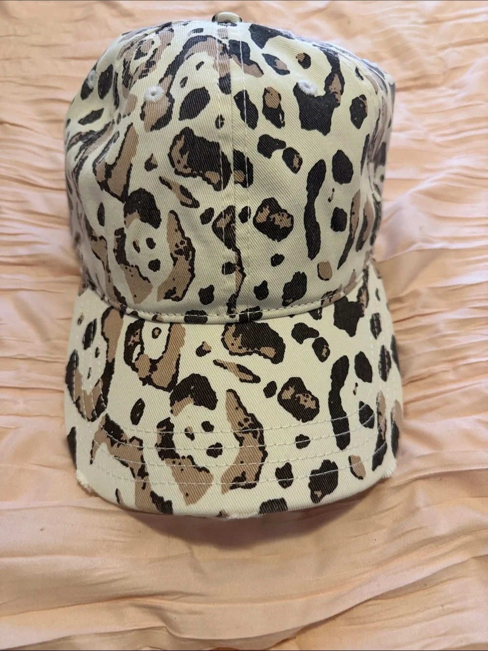 aerie Leopard Print Baseball Cap in Beige, Brown, Black